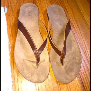 Esprit Brown Leather Slide